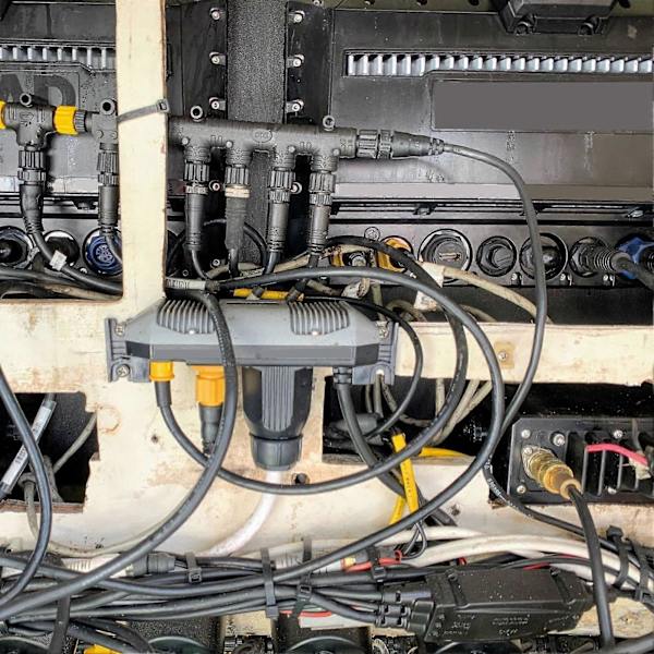 For NMEA 2000 T til han-backbone-kabel med han-hun-terminatorsæt M12 5-benet til B G-netværk