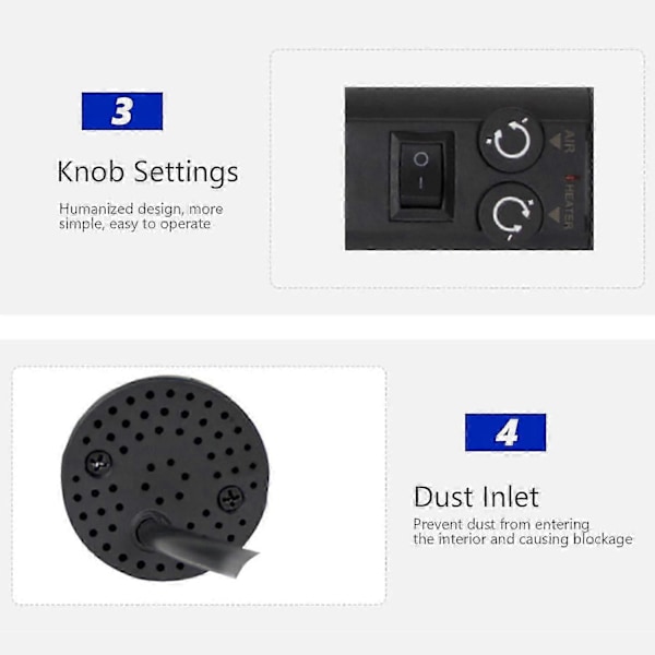200W mini varmluftpistol med digitalt display, termostat
