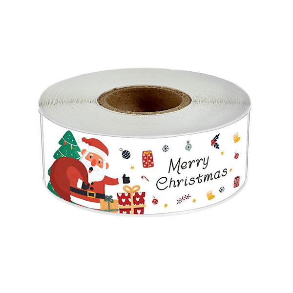 120 st/rulle Rektangulära God Jul-klistermärken Semesterfest Presentdekoration Förslutna Kuvertklistermärken Gott Nytt År Bakningsmärken QY2147-120st
