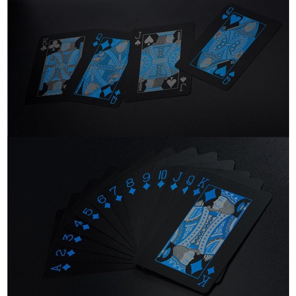 Black Waterproof Poker Deck, Deck of Cards, Professional Poker De