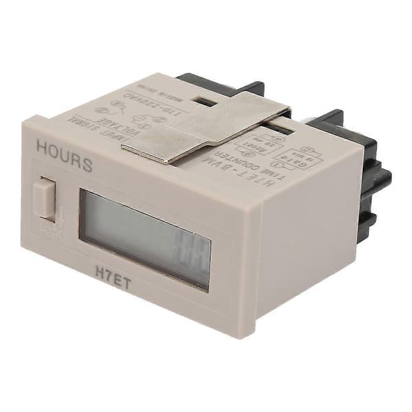 AC 110-220V H7Et BVM Digital Elektrisk Teller Totalisator med 6-sifret LCD-skjerm (0,0 timer)