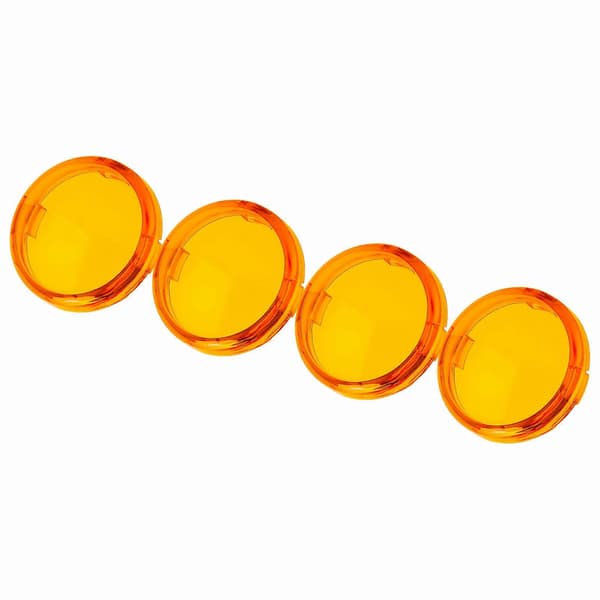4 stk. 6 cm/2,36 tommer Motorcykel Blinklys Glas Dæksel ABS Universal Motorcykel Tilbehør Gul