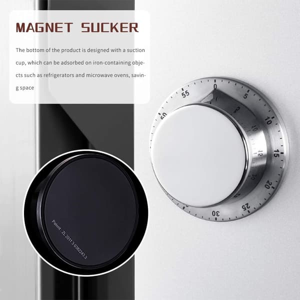 Nedtællingstimer, Køkken Timer Mekanisk Magnetisk, Kogetid