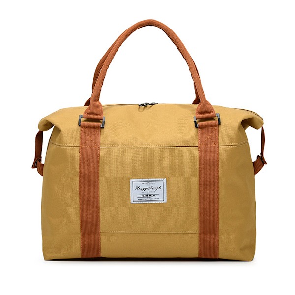 ##/Reiseveske for trening, duffelbag for korte turer, gul##/