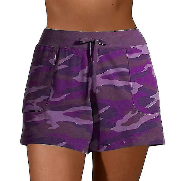 Afslappede camouflageprintede shorts til kvinder