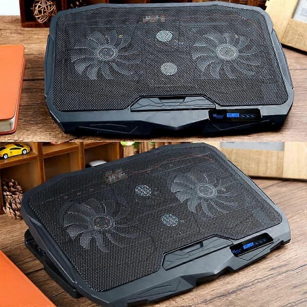 S18 Laptop Stativ Justerbart 4 Stille Vifter ABS Kontroll Viftehastighet Notebook Holder Kjølematte for Notebook B