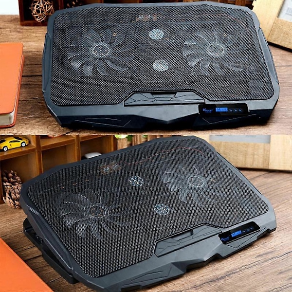S18 Laptopställ Justerbart 4 Tysta Fläktar ABS Kontroll Fläkthastighet Notebookhållare Kylplatta för Notebook A