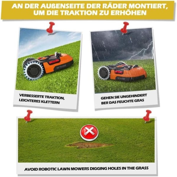 Premium rostfria dubbar för Worx Landroid Model S/M Lawnmo