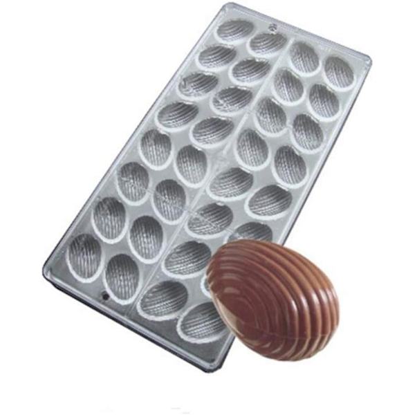 3D Påskeeggsjokoladeformer Transparent Polykarbonat DIY Hånd