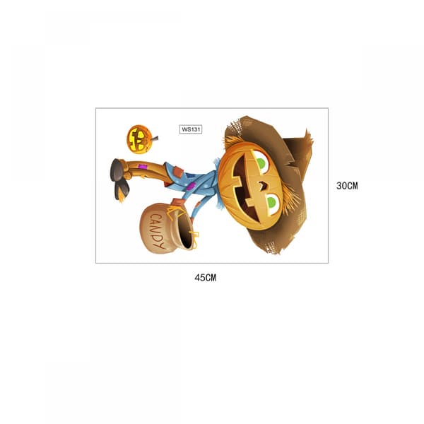 ##/Söta Halloween-väggdekaler 30cm x 45cm##/