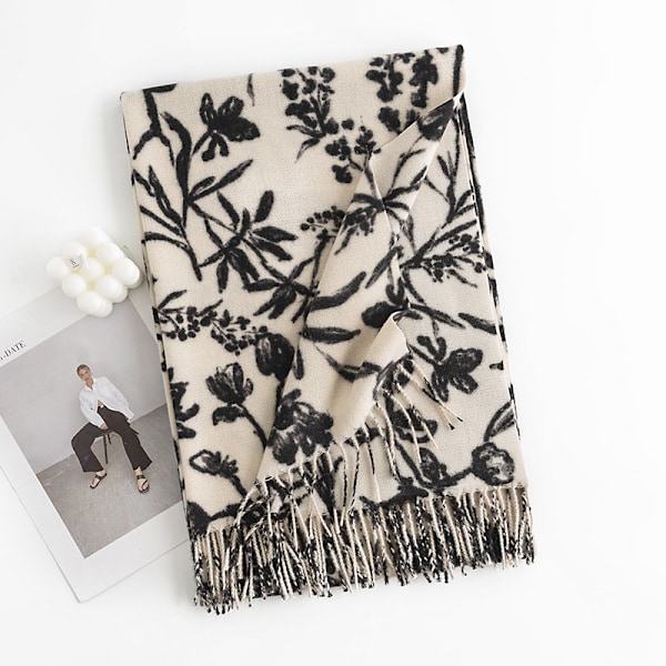 Vinterimitation kashmirscarf, mönster 65*180CM