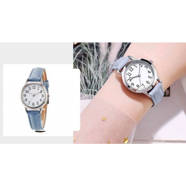 Quartz klocka dam minimal stil klockor quartz klocka läderrem vattentät