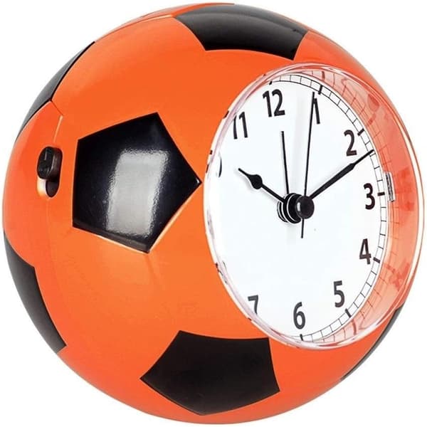 (Orange) Kreativ barnväckarklocka Student Enkel Fotbollsklocka