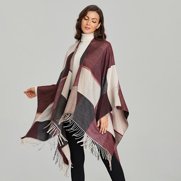 Röd damkappa sjal scarf