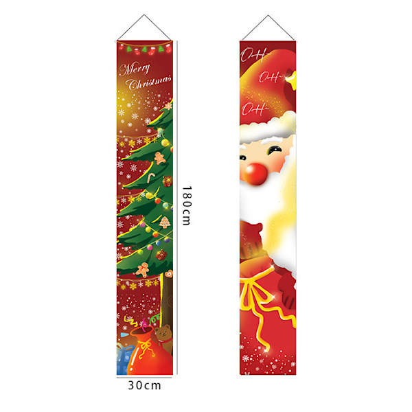Udendørs julepynt banner - Varmt lys juletræ