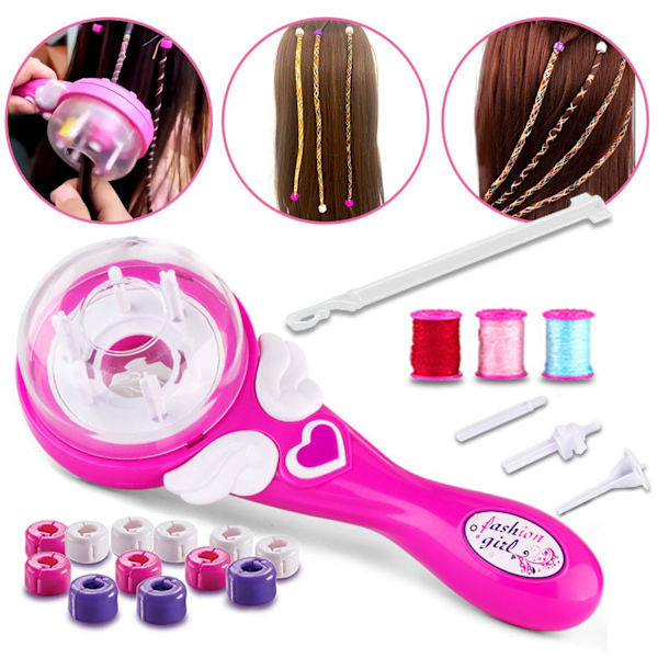 ##/Set med 1 Hårfläta Maskin Elektrisk Frisyr Fläta Verktyg Elektrisk Automatisk Fläta Maskin för Barn DIY Hårstil Styling Verktyg Leksak Set##/