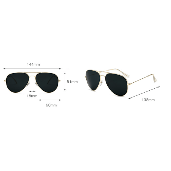 Solbriller - Aviator Metall Aviator, Solbriller
