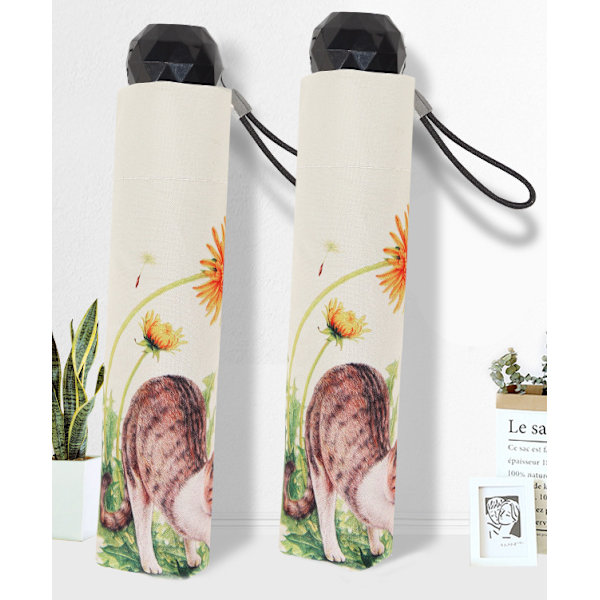Sammenfoldelig killinge paraply, kvalitetsdesign, kreativ kunst, UV-beskyttelse