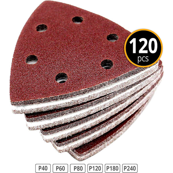 Delta-Slibeskiver │ 120 stk. │ 6 huller │ 93 x 93 x 93 mm