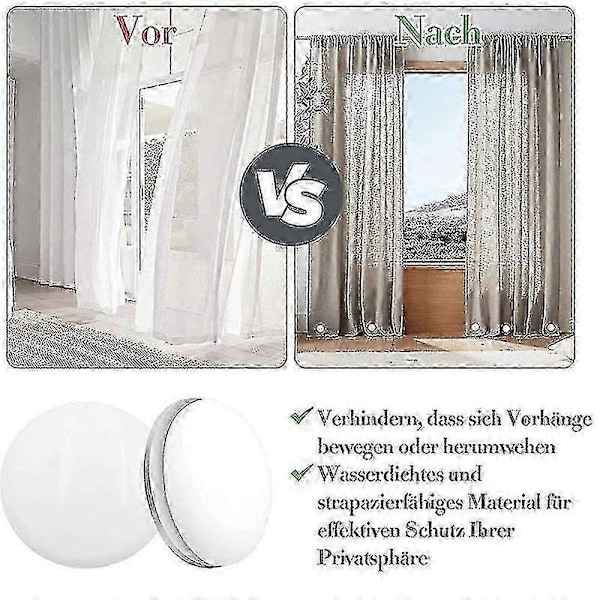 10 st Magnetiska Gardinvikter Draperivikter Magnet Duschdraperivikter Botten för Duk Gardin,