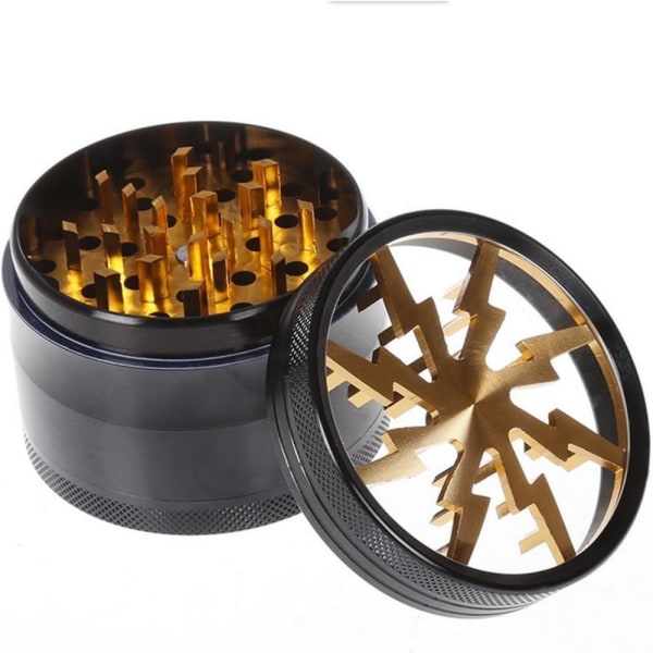 Premium Aluminiums Pollen Grinder 63mm med Sil og Magnetisk Lopp