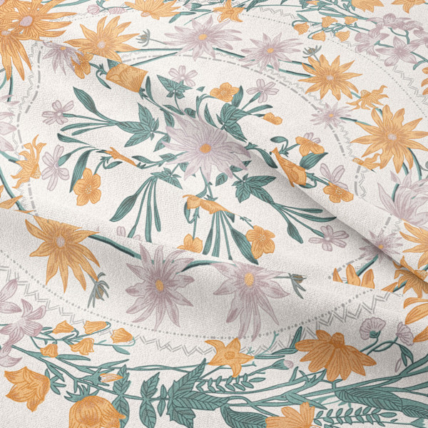##/150×200cm Bohemisk väggbonad - Gul krossad blomma, Väggbonad##/