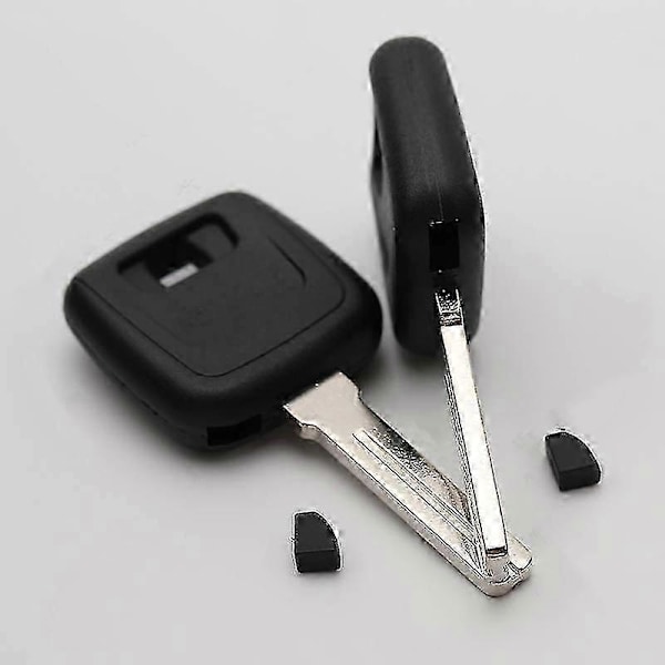 Transpondernøglehus til Volvo S40, V40, S60, S80, Ne66, Blad kan installere S3 Chip, 10 stk.