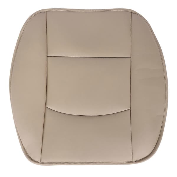 PU Skinn Bil Erstatning Setepute Pad Foran Sete Beskytter Matte Deksel for 4-dørs Sedan SUV Beige
