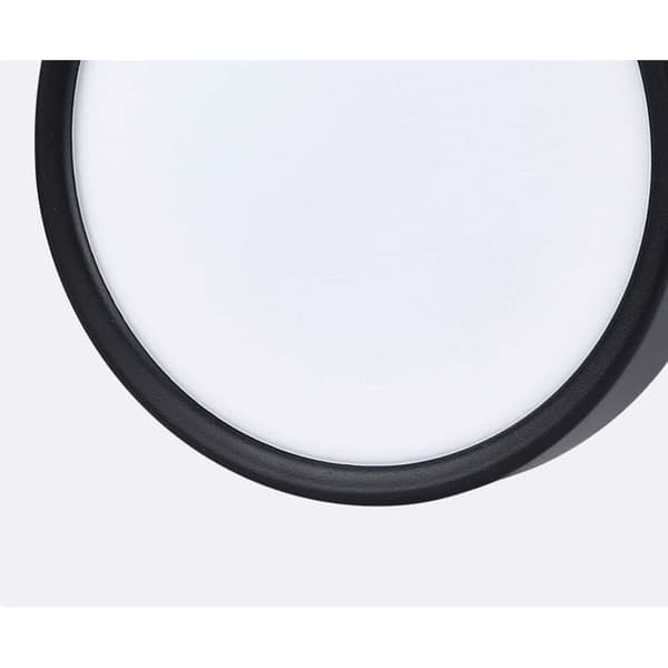 Moderna Ultratunna Hallway Takspotlights, Rund Svart LED Alu