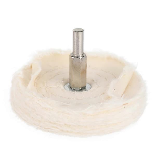 10 st T-typ Bomullstyg Skaft Polering Slipning Polerhjul Verktyg För Smycken (75mm)
