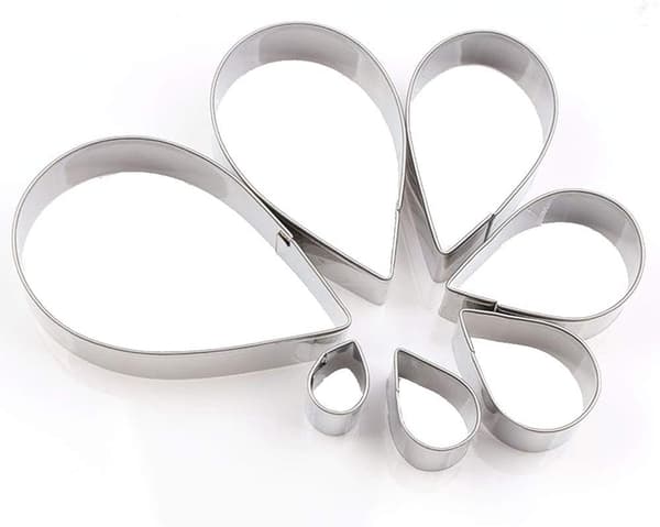 7 stk. Kageudstansere Dryp Udstansere Biscuit Fondant Form Kage Co