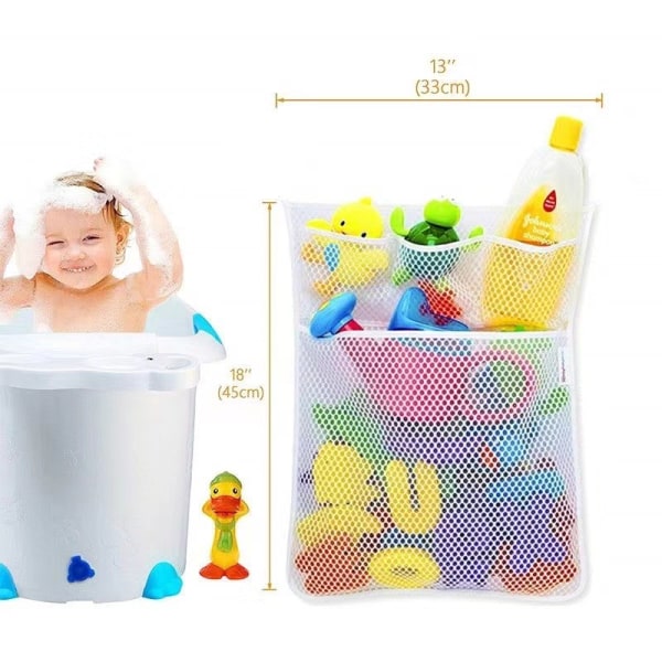 Babybadelegetøjsarrangør, Badekarlegetøjsopbevaringstaske, Meshopbevaring