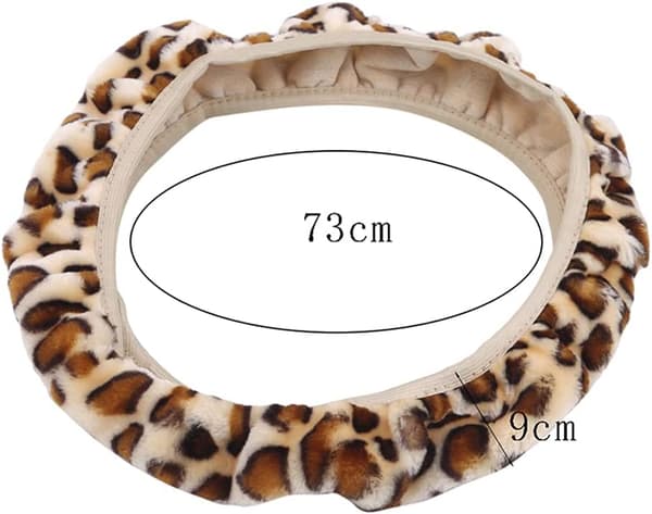 Leopard Print Bilrat Cover, Universal Grå Plys Stee