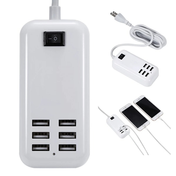 USB-drevet, aluminium Hub multi-stik USB 6 porte