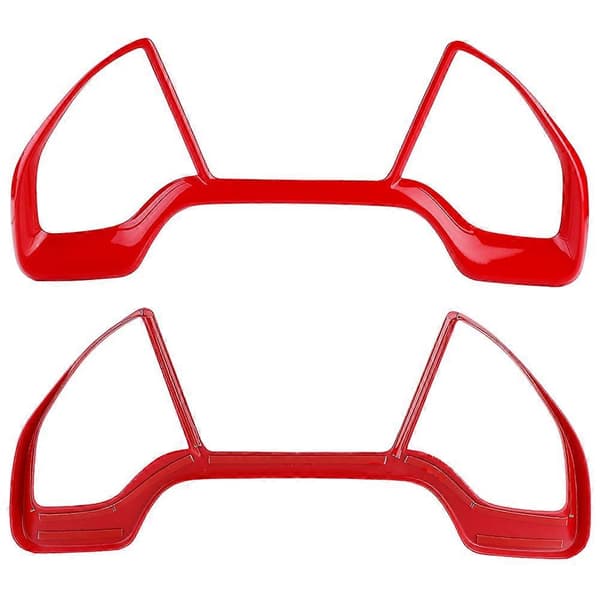 Dekorativ Ram för Instrumentbräda, Rattringar, Trim för Honda Civic 10:e 2016~2018 (Röd)