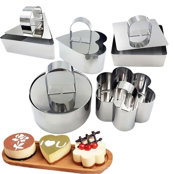 Mini Bageringsform Varmebestandig Multifunktionel Korrosionsbestandig Rustfrit Stål Mousse Kageform til Køkken 2