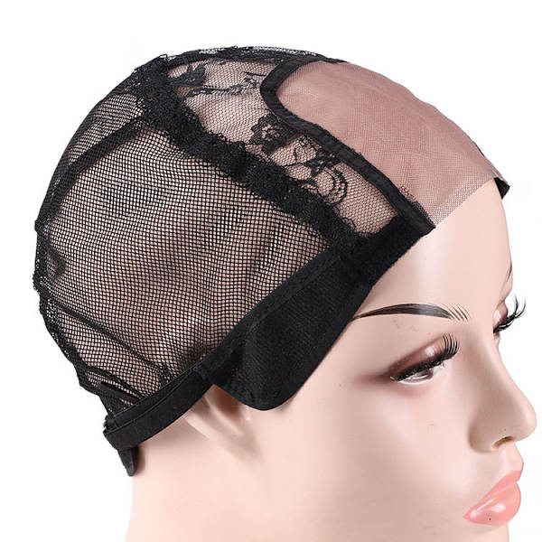 ##/Peruknät av Schweiziskt Spets för Kvinnor 3\"X3\" Peruknät (Svart M 56cm)##/