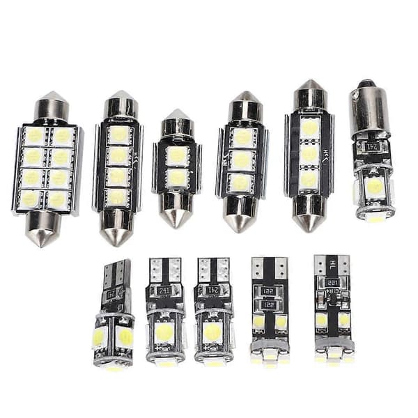 6500K 150LM 12V T10 SMD LED Hvit Lyspære for Bil Leselampe (23 stk)