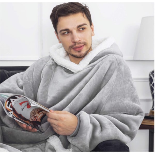 ##/Huva med Ärmar Mjuk Filt Helkroppsfilt 150CM Soffa Filt##/