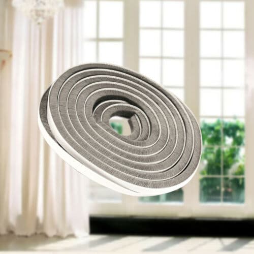 Vindue Tætningstrimler, 9mm(B) x 9 mm(D) x 10M(L) Dørbørste Strimler, fo