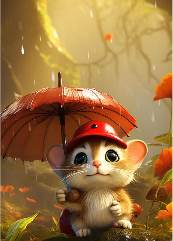 5D diamantmaleri-sæt (egern)