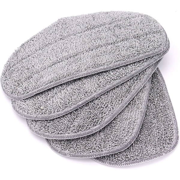##/Sett med 5 Mikrofiber-Erstatningsputer for Leifheit CleanTenso Dampmopp##/