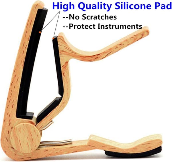 Kitara Capo 5 Plektrillä (Alkuperäinen Puuväri) - 75 * 80 mm, Alloy Gui