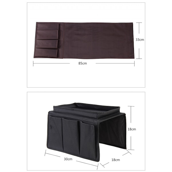 ##/(Brun) Soffa Armstödsförvaringsväska, Soffa Fjärrkontroll Stativ Soffa Oxford##/