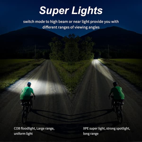 2 kpl Ladattava LED-otsalamppu, tehokas vedenpitävä otsavalaisin wi