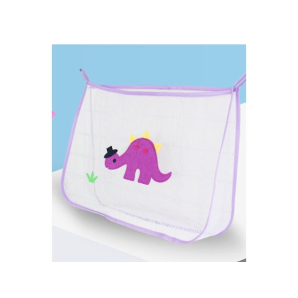 A purple bathroom toy storage bag for kids, about 30cm × 40cm ×