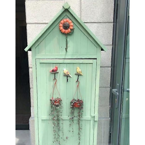 Väggkrokar för växter, väggmonterad, konstnärlig blomkrok i järn, heminredning set 1