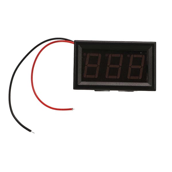 YB28VTM LED Digitalt Voltmeter Lavt Strøm Alarm Batteriindikator Termometer for 24V Elektrisk Kjøretøy Golfbiler