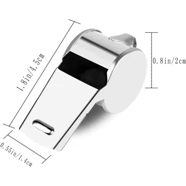 Silver - 1 stycke, metallvisselpipa, stark och ren visselpipa, metall