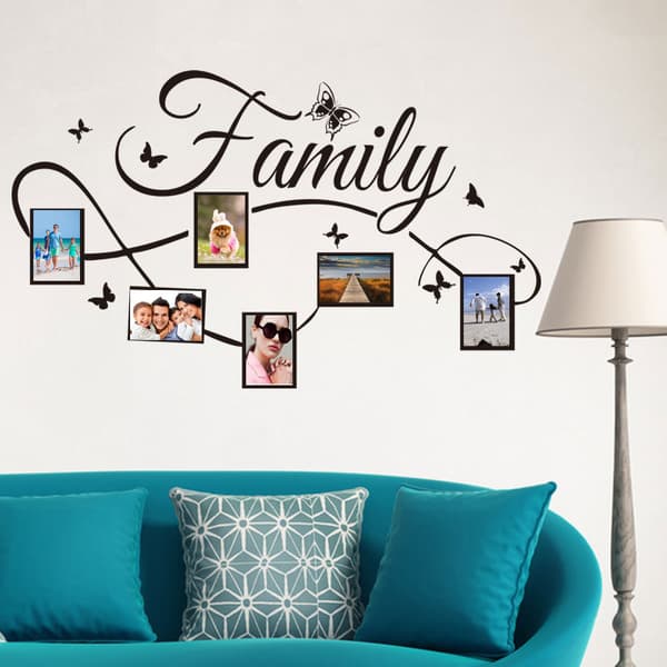 Familjefoto Väggdekaler med Fotoram för Sovrum H